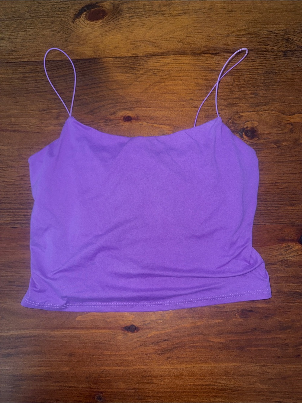 gaze Lavender Spaghetti-Strap Crop Cami